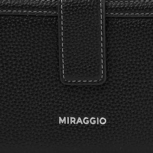 Image of Miraggio Trudie Wallet with Detachable Wristlet | One Main Compartments | 8 Card Slots | Women Wallets | Gift Items for Women (Black)