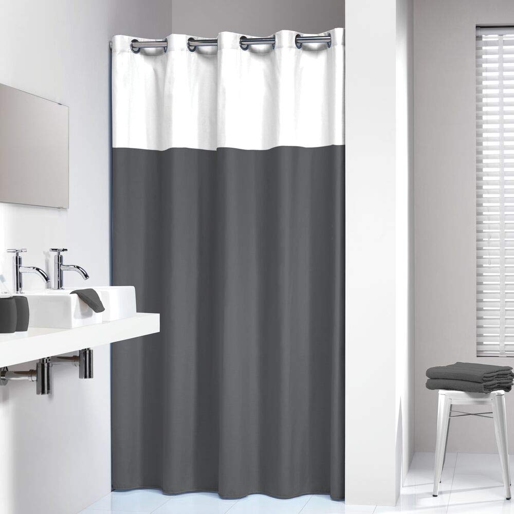 Sealskin Double, Rideau de douche, Polyester/Coton, 180x200 cm, Gris