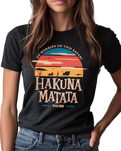 Hakuna Matata Tours Character Unisex T-Shirt|Cartoon Vintage Graphic Tee|Perfect for Vacation & Casual Wear4
