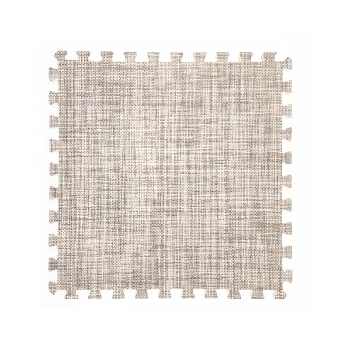 K ERATISNIK 9 azulejos de ratán entrelazados de espuma de 0.4 pulgadas de grosor, para el hogar, sala de estar, acolchado de espuma EVA con borde (marrón)