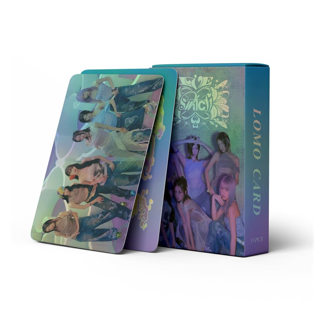 Careflection Kpop IVE Switch Album Holograhic Ver photocard Lomo Cards Laminated photocards (Set of 55)