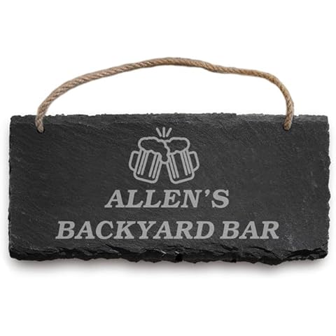 Howson London Personalised Garden Bar Slate Sign Cover