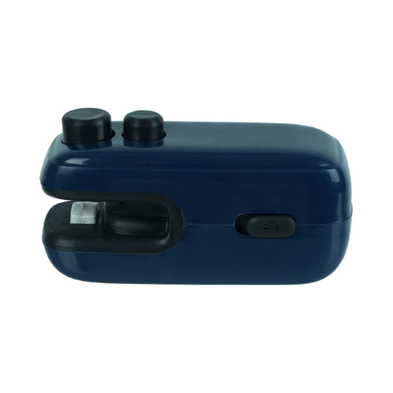 Uqezagpa Navy Blue Snacks Sealer Manual Heating Seal Machine Abs Texture Travel Small Food Saver Suitable For Travel And Use Rechargeable Food Sealer