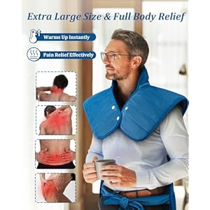 Heating Pad for Neck and Shoulders and Back, Birthday Gifts for Women Men Mom Dad Her Him Wife, Heating Pad for Back Pain Relief, Electric Heat Pad, 6 Heat Settings 4 Timers Auto-Off, 22" x 37" Blue Heating Pad for Neck and Shoulders and Back Birthday Gifts for Women Men Mom Dad Her Him Wife Heating Pad for Back Pain Relief Electric Heat Pad 6 Heat Settings 4 Timers Auto Off 22 x 37 Blue