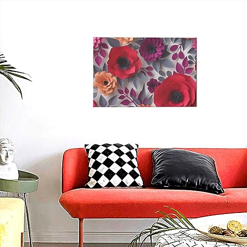 Impression de fleurs sur toile 30x45 cm sans cadre décoration salon et bureau - 5