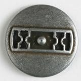 Farbe: altzinn 2 Stück: Metallknopf mit Öse - Größe: 25mm - Farbe: altzinn