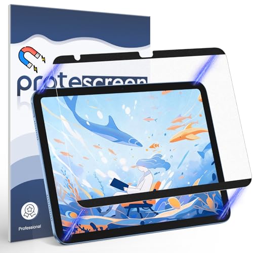 Magnético Protector Pantalla Efecto Papel para iPad (A16) 11ª/10ª Generación 2025/2022, Screen Protector Mate en Pet Antirreflejo/Antihuellas, Escribe y Dibuja Perfectamente