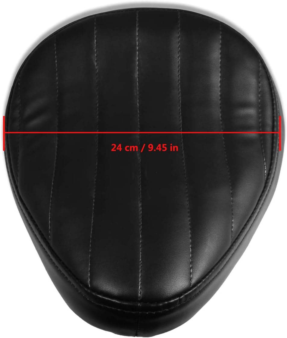 Cuscino per sedile per moto Harley, Honda, Yamaha, Suzuki Kawasaki (Nero)