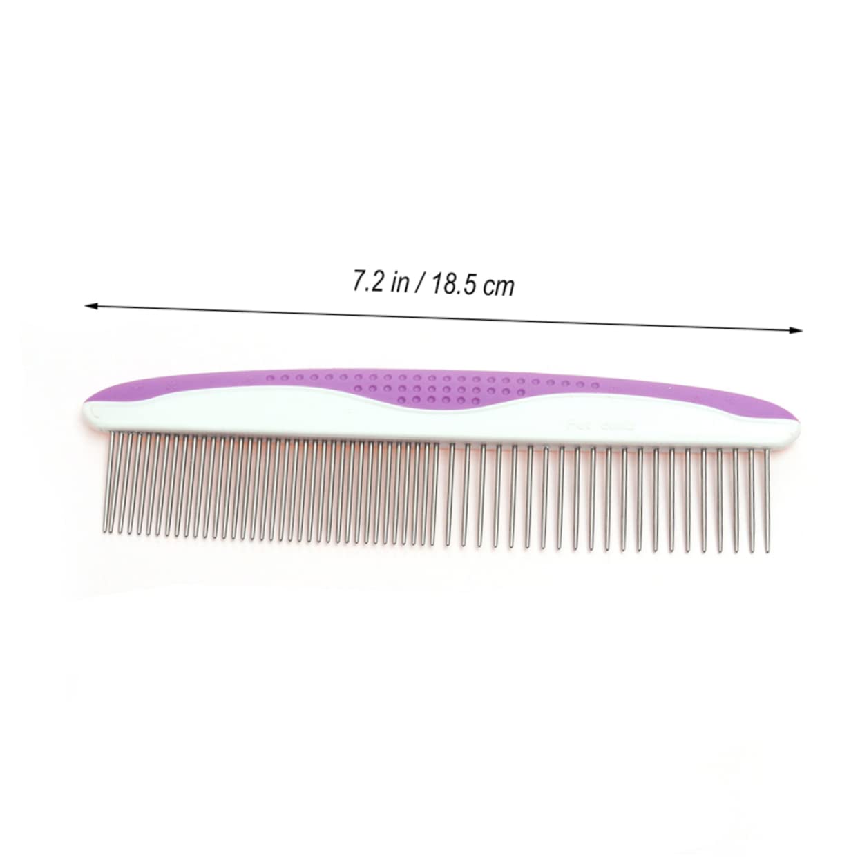 Hohopeti Pet Grooming Combs Round Head Single Row Nonslip Grip Dog Grooming Tools Pet Comb Set