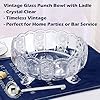 Xeiwagoo Vintage Crystal Glass Punch Bowl with Lad... #2