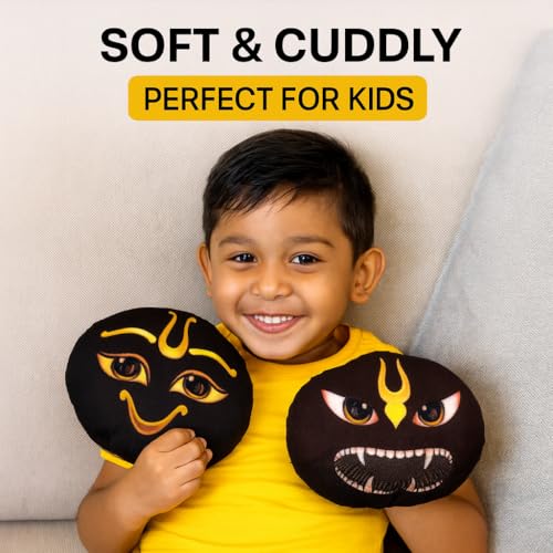 Image of Narayana Shila & Narasimha Shila Soft Toy for Kids | Devotional Plush Toy | Krishna Leela Learning Toy | Soft & Skin Friendly Fabric | Cultural & Spiritual Educational Toy