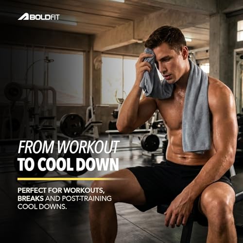 Image of Boldfit Gym Towel for Men & Women, Quick-Dry Hand, Face & Bath Towels for Gym, Shower & Travel, Ultra Soft Absorbent Reusable Towels for Sweat & Water, Compact Portable Eco Friendly Everyday Use Towel