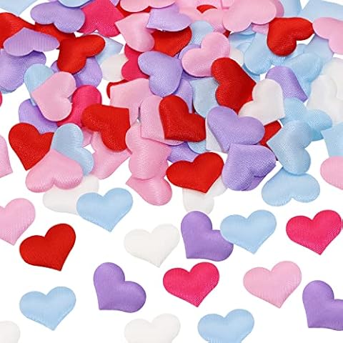 ONLYKXY 200Pcs Sponge Confetti Decor Flower Confetti Heart Shape Petals Confetti Table Wedding Decoration Glitter Confetti for Wedding Party Valentine's Day Scatter Ponge Petal Confetti (Multiple Cover