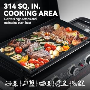 Royal Gourmet PD3001 3-Burner Propane Gas Griddle with Collapsible Stand — photo 5 of 6