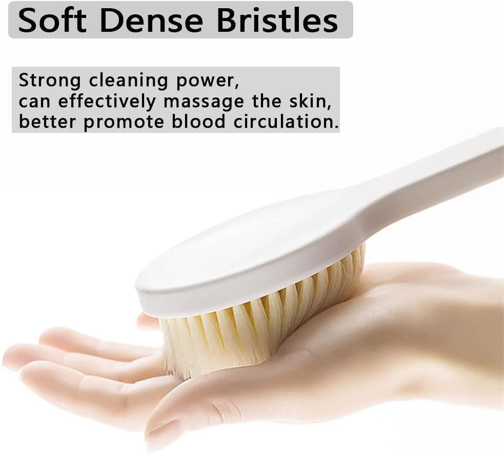 SPAREQUE Creation Bath Body Brush with Soft Comfortable Bristles Long Handle Gentle Exfoliation Improve Skin's Health and Beauty Wet or Dry Brushing Back Scrubber for Shower - Image 5
