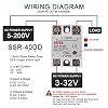 Alinan 2pcs SSR-40DD Solid State Relay DC to DC Input 3-32VDC Output 5-200VDC Single Phase Solid State Relay