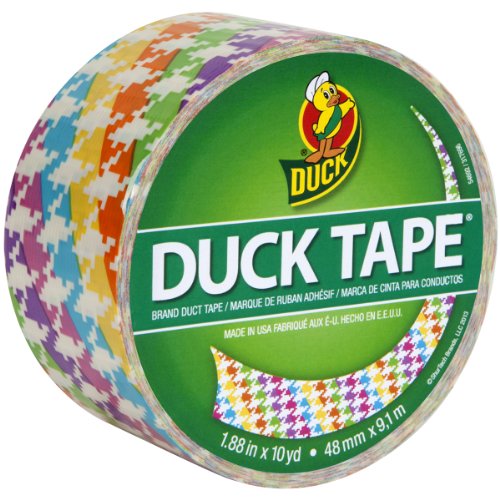 Image of Shurtech Patterned Duck Tape 1.88 inch X10yd-Neon Houndstooth