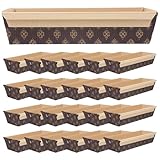 Genérico Moldes Para Hornear Pan Rectangulares Grandes De Papel Corrugado, Resistentes y Antiadherentes, Para Repostería y Cocina Profesional, Bandejas Desechables De 25 Unidades Para Horno