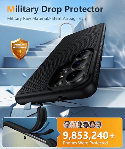 Image of FNTCASE for Samsung Galaxy S26 Ultra Case: Military Grade Drop Protection, 14ft Drop Tested, Screen Protector Included, Anti-Slip Anti-Fingerprint TPU Shockproof Phone Case Cover (Black)