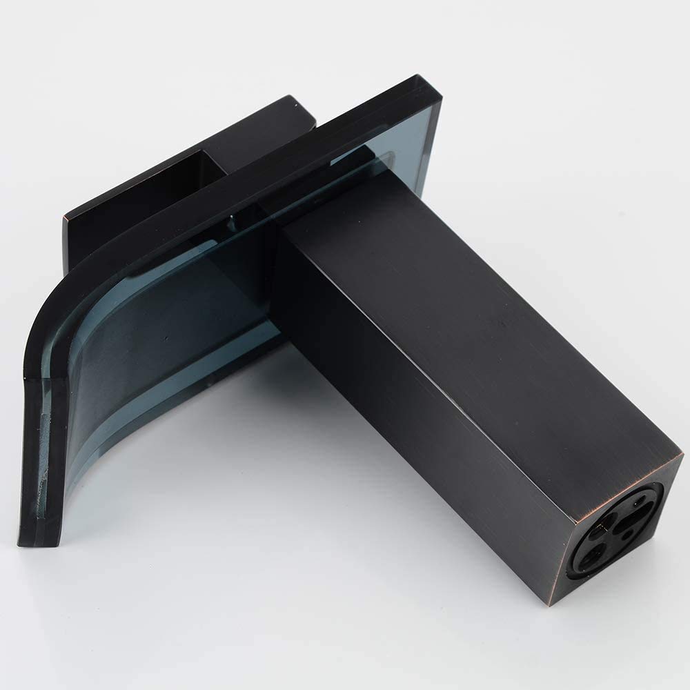Robinet de bain en cuivre avec mitigeur eau chaude et froide anti-corrosion bronze noir