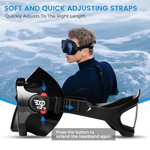 Image of Snorkel Diving Mask Panoramic HD Swim Mask, Anti-Fog Scuba Diving Goggles,Tempered Glass Dive Mask Adult Youth Swim Goggles with Nose Cover for Diving, Snorkeling, Swimming (Black+Blue 2 Pack)