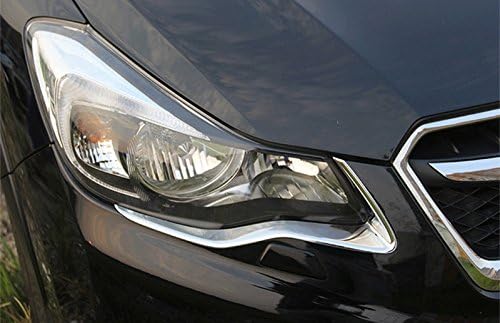 ABS Chrome Headlight Eye Lid Eyebrow Trim Cover 2pcs for Subaru XV Crosstrek 2012-2017