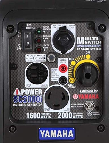 A-iPower SC2000iREC Inverter Generator Powered by Yamaha 2000-Watt, Grey (Renewed)