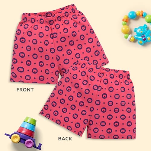 Image of LuvLap Baby Boys & Girls Regular Fit 100% Cotton Shorts Pack of 6