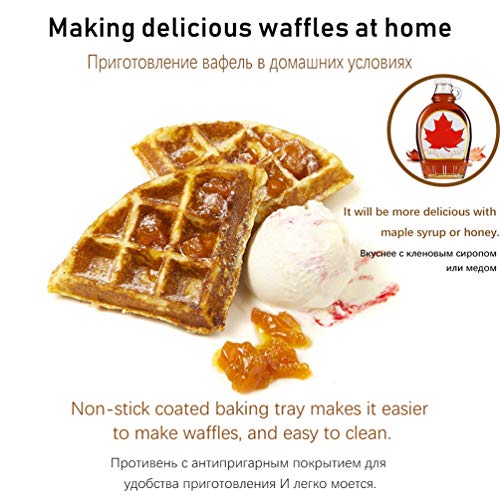 N / A 1200W Waffle Machine, Snack-Backmaschine, Edelstahl Dreieck Waffeleisen Heizung Hausgemachte Waffeleisen… – Bild 6