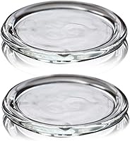 Vista 2 de Paquete de 4 portavelas de vidrio de 4 pulgadas, transparente, transparente, redondo, transparente