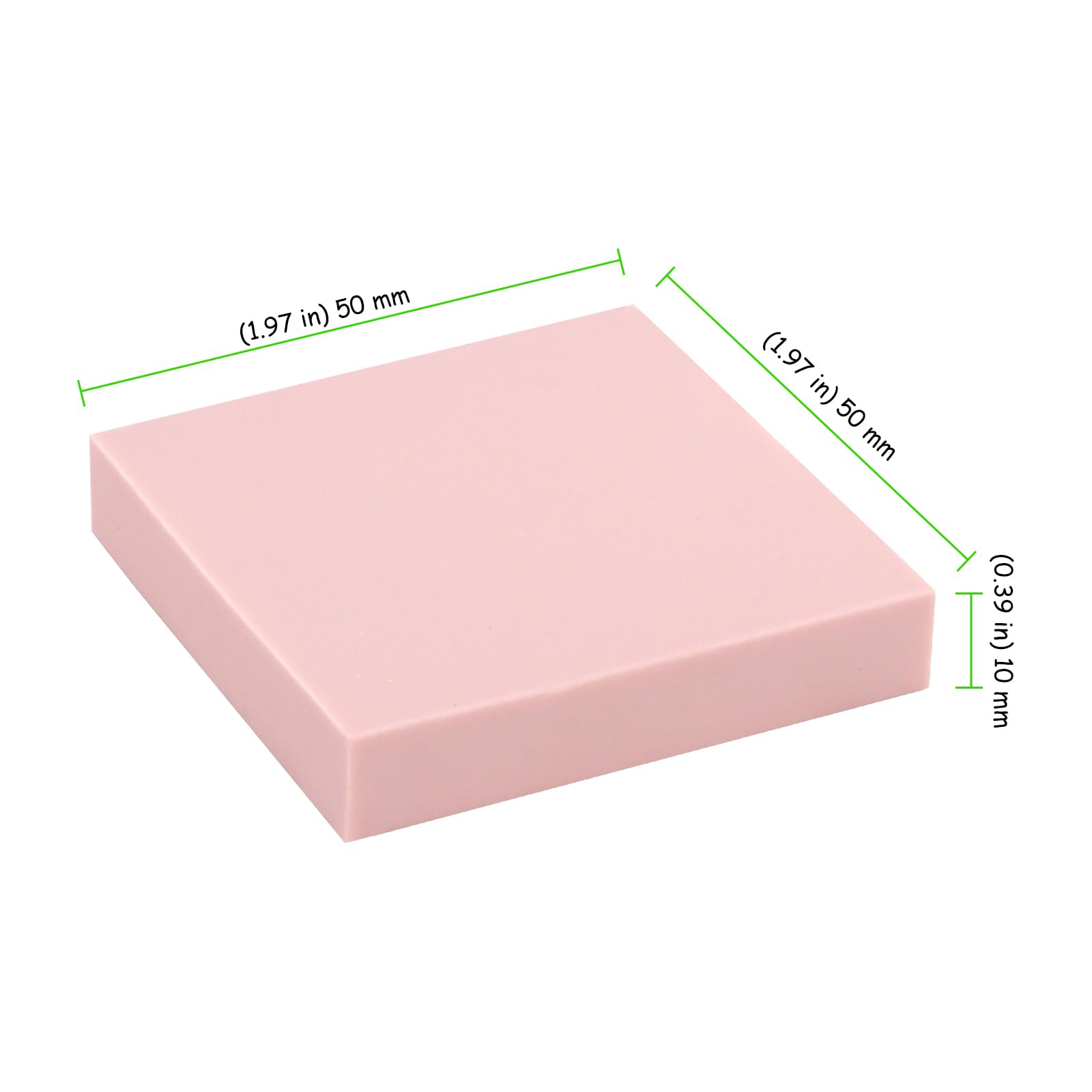 30 blocchi quadrati in gomma da 5,1 cm, kit per la creazione di timbri in linoleum rosa, per stampe, artigianato fai da te