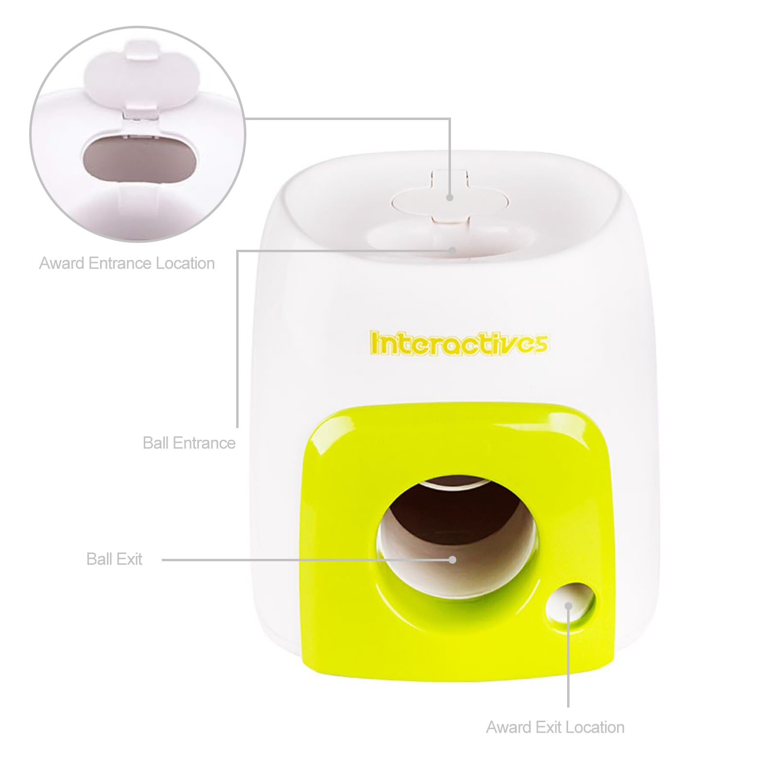 TITA-DONG Distributeur Interactif de Balles et de Friandises pour Chien, Machine de Récompense de Tennis, Distributeur de Jouets, Jeu d'exercice, Jouet pour Chien, Mangeoire Intelligente