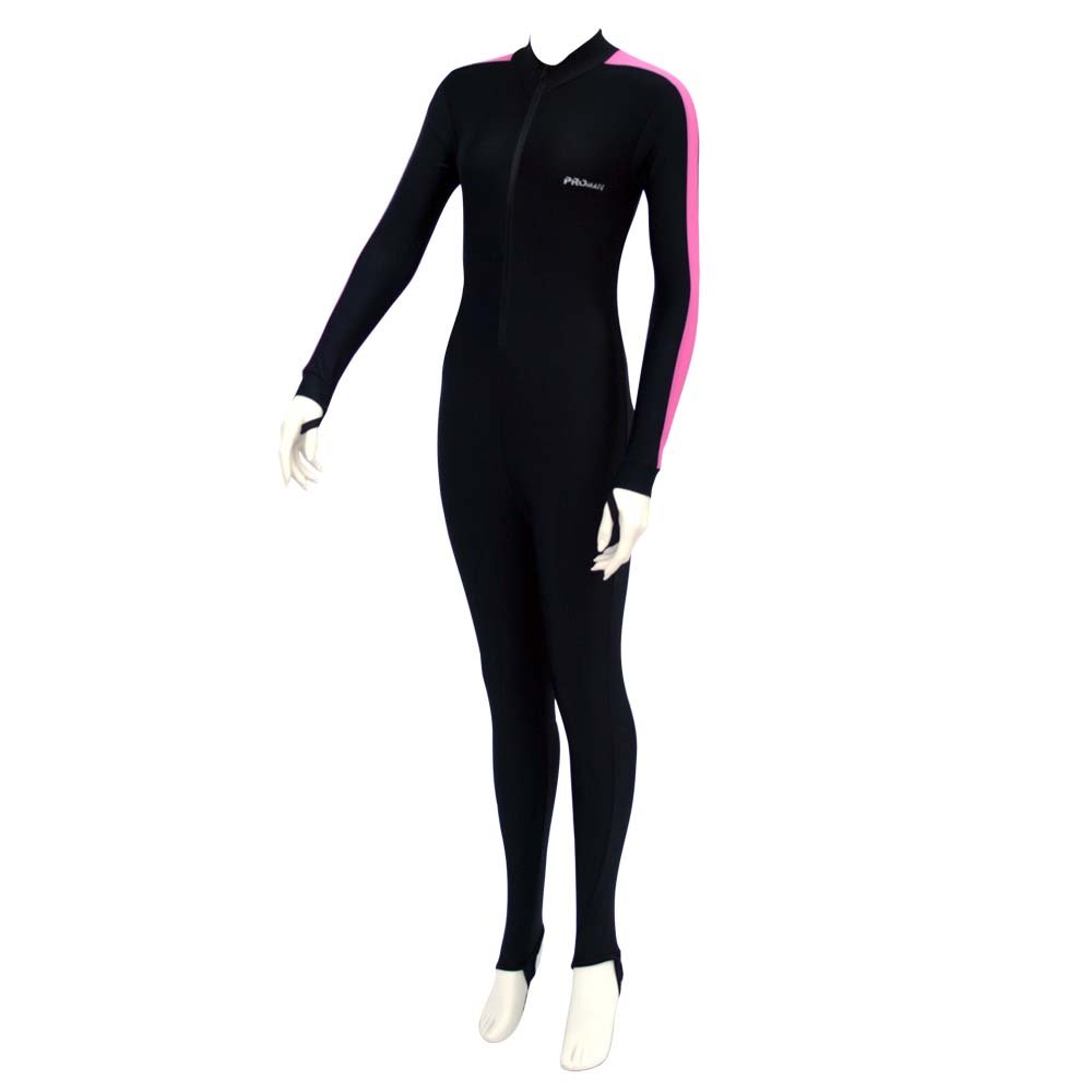 Promate Dive Skin Suit for Scuba Diving Snorkeling and Water Sports, Pink, S (wmn)