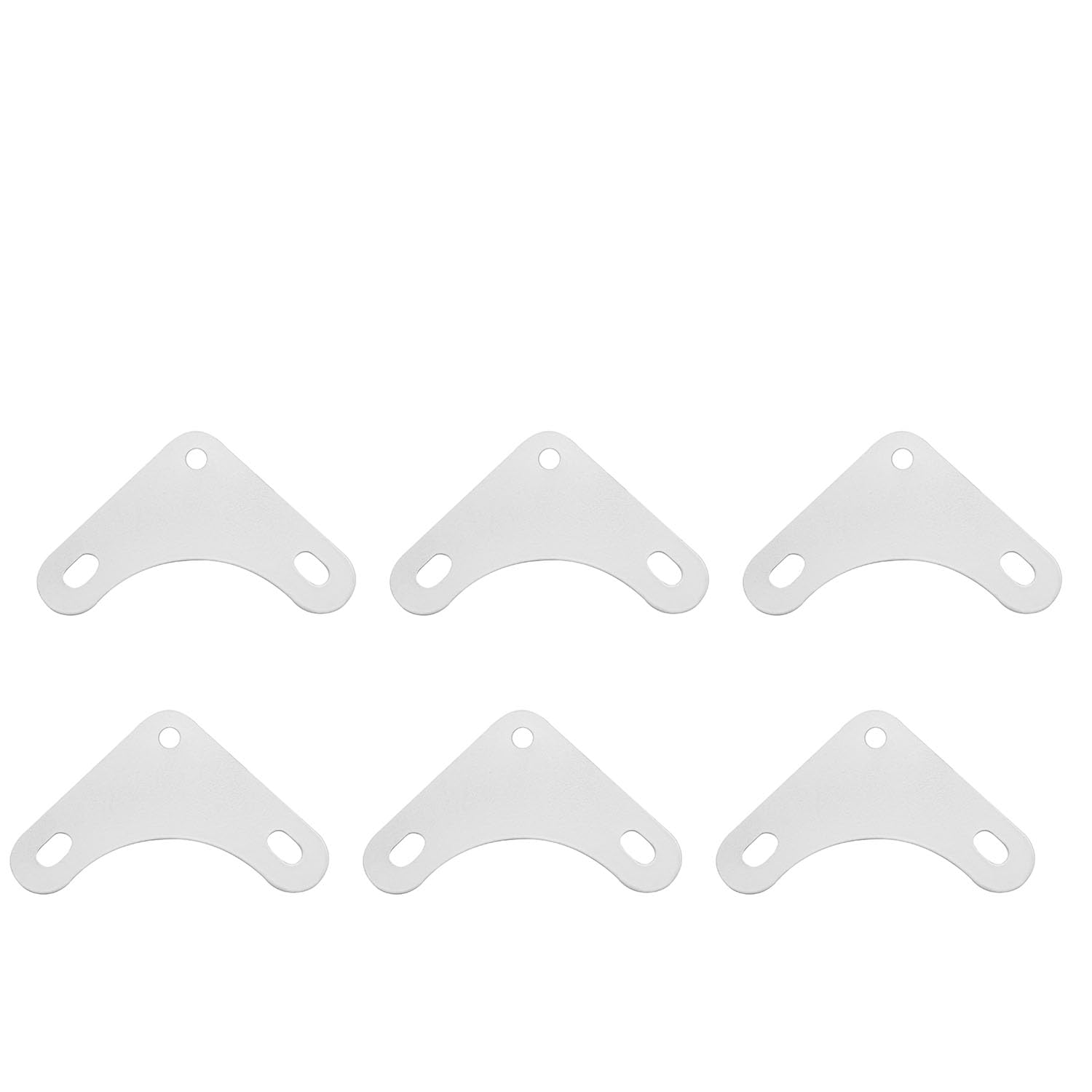 JCBIZ 6PCS Stainless Steel L-Shaped Mending Plates Triangular Flat Corner Braces Straight Brackets