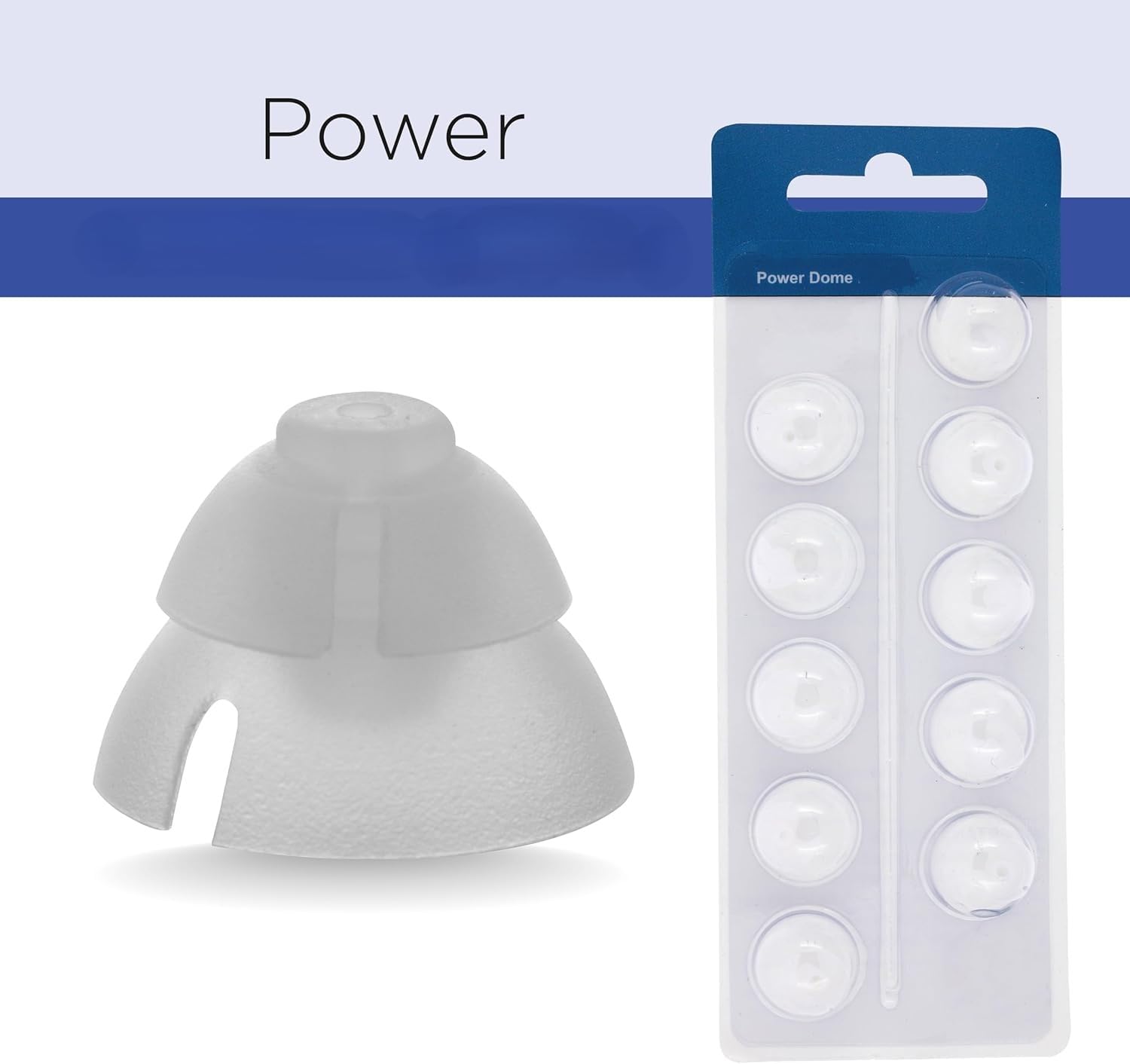 Power Domes 10mm Double Vent Hearing Aid for Oticon Replacements, Oticon Minifit Double Vent Bass Domes, 2 Pack of 10 Each (Total 20Pcs)