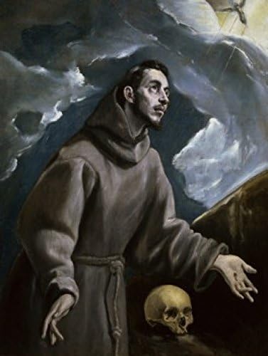 Póster del Museo del Prado Madrid de San Francisco Recibiendo el Stigmata El Greco (1541-1614 Greek) (24 x 36)