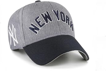 '47 Brand Men's MLB MVP Cap Hat, One-Size Granite Script Snapback Charcoal