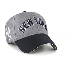 47 Brand Mens MLB MVP Cap Hat, One-Size Granite Script Snapback Charcoal