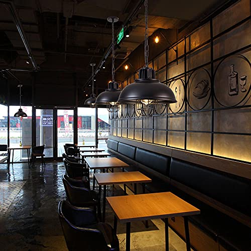 Lustre en fer forgé industriel suspension bar café E27 - 2