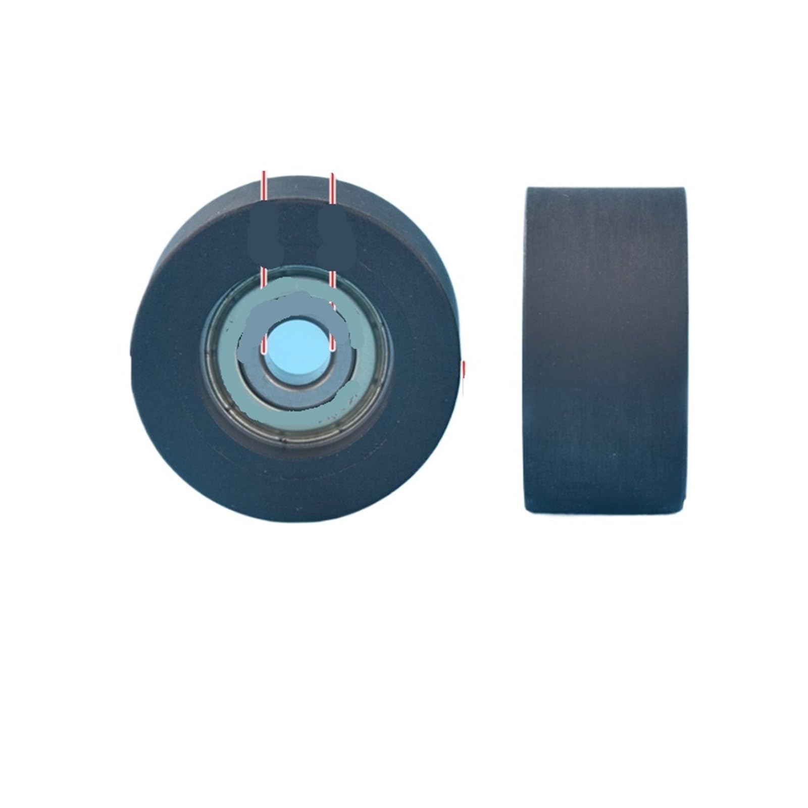 Mini poulie plate 8x40x20mm anti grip pour supprimer le bruit des rails