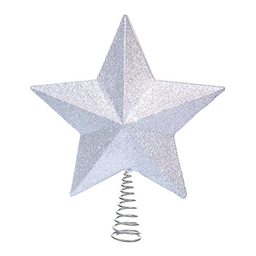 Kurt Adler Star Treetop, 13.5-Inch, Silver #TOP2