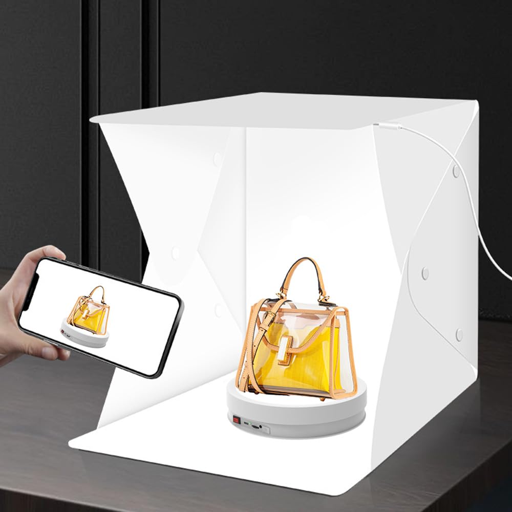JAYEGT Base de luz LED antideslizante giratoria, carga de 66 libras, inalámbrico, tocadiscos de fotografía de 360 grados para obras de arte esféricas de cristal de vidrio, ferias de productos, joyas,