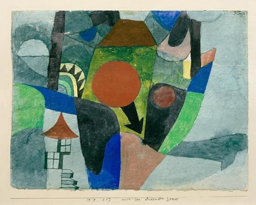 Paysage au soleil couchant Paul Klee : une affiche toile vibrante