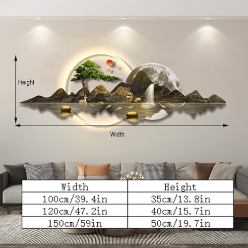 3D LED Wandkunst mit beleuchtetem Design für moderne Wohndeko im Wohnzimmer und Schlafzimmer