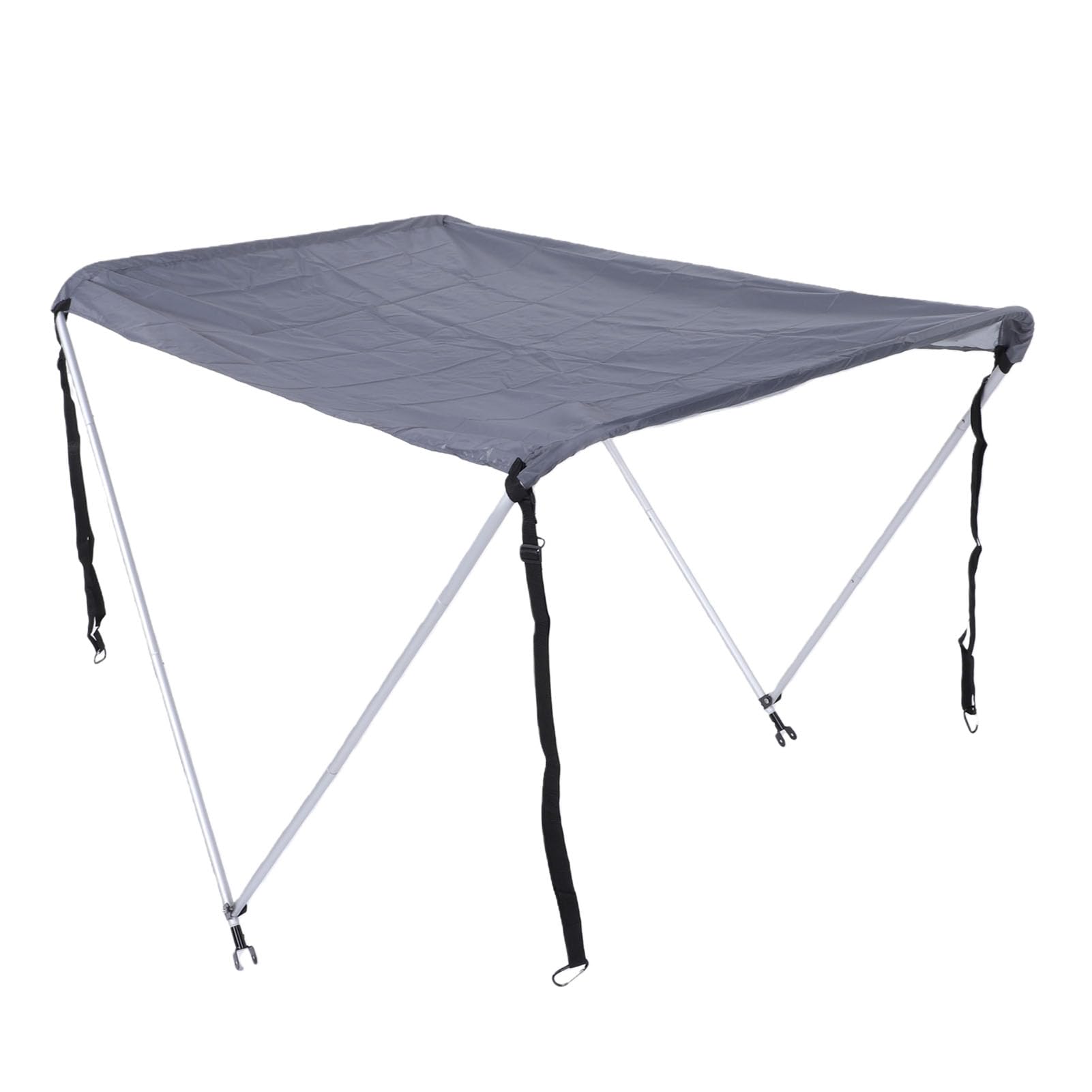 RiToEasysports Zadaszenie łodzi z tkaniną Oxford 210D, Osłona Przeciwsłoneczna do Baldachimu Kajaka z ramą ze Stopu Aluminium, 160 X 120 X 110 Cm, Regulowane Paski do łodzi Rybackich o Szerokości od