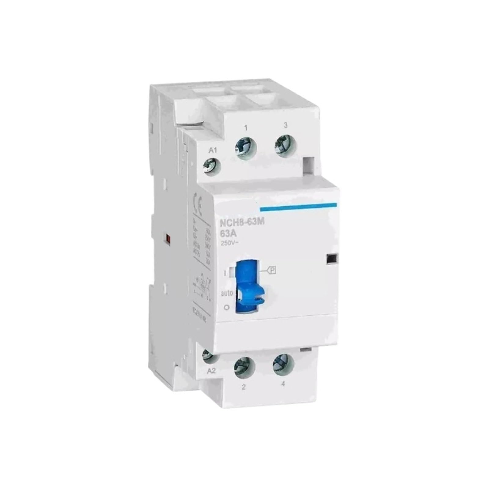 Contactor modular NCH8-M con funcionamiento manual NCH8-16M 20M 25M 32M 40M 63M AC 24V 110V 230V 20A 25A 40A 63A (NCH8-25M, AC110V, 2NO)