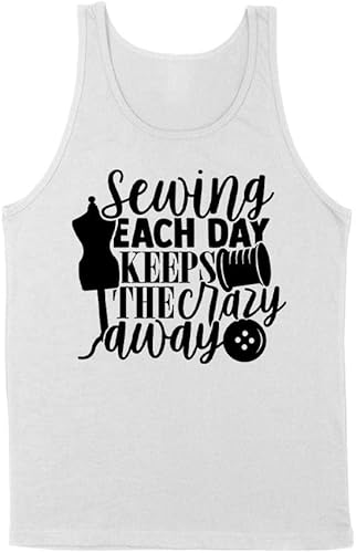 Sewing Keeps The Crazy Away Tank Top Unisex