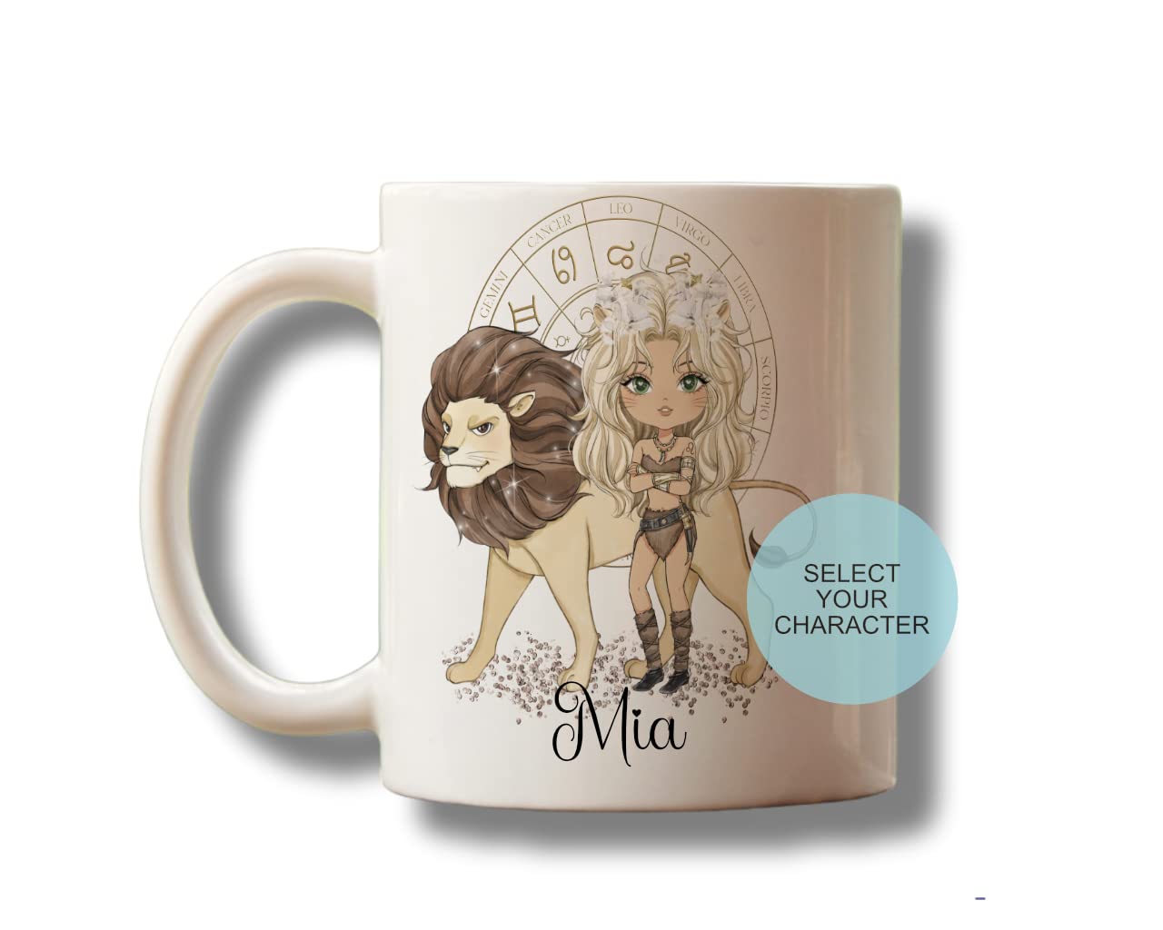 Personalised Leo Mug Astrology Gift For Her Star Sign Gift For Friend, Girl Character Zodiac Gift, Horoscope Birthday Gift Valentine Christmas present