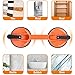 Dawot Glass Suction Cup, 2 Pack 4.6in Vacuum Suction Cups Heavy Duty Industrial Tile Suction Cup for Windshield, Tile Granite Lifting, Window Replacement, 220lbs Load Capacity（Orange）