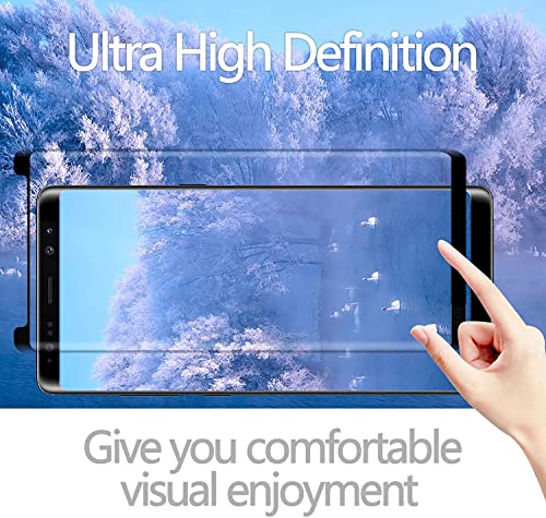 Image of STP FEEL Advanced Black Border Tempered Glass Protector for Samsung Galaxy Note 8 | Full Edge to Edge Screen Protector Guard Protector, Pack of 1